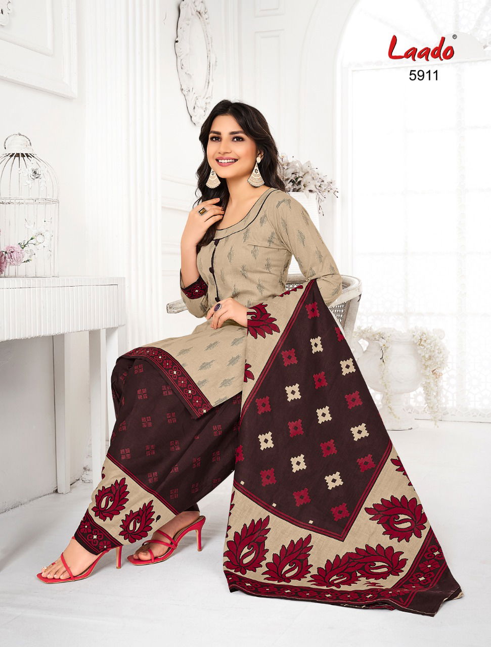 Laado Print 59 Regular Wear Cotton Printed Dress Material Collection